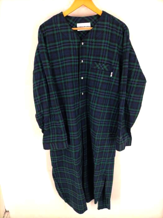 WHIZ LIMITED(ウィズリミテッド) ネル ノーカラーロングシャツ メンズ JPN：L