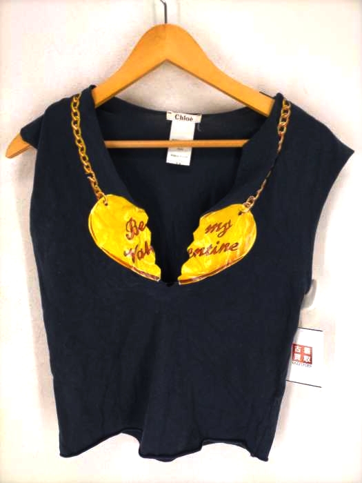 Chloe(クロエ) 変形ネックプリントタンクトップ レディース 表記無