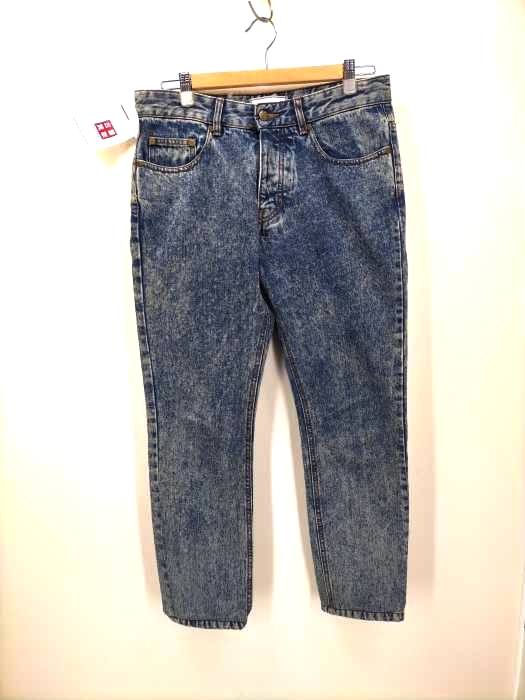 AMI ALEXANDRE MATTIUSSI(アミアレクサンドルマテュッシ) レザーパッチ ケミカルウォッシュデニム レディース  28