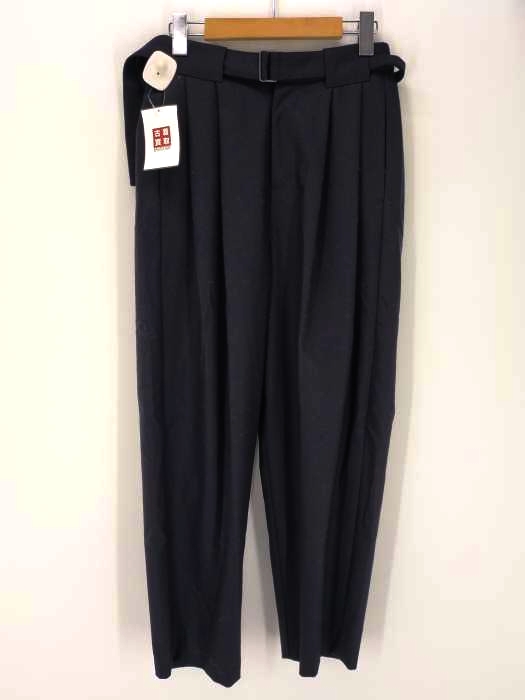 M/M ATTACHMENT(エムエムアタッチメント) ベルテッドタックプリーツワイドウールパンツ レディース JPN：2