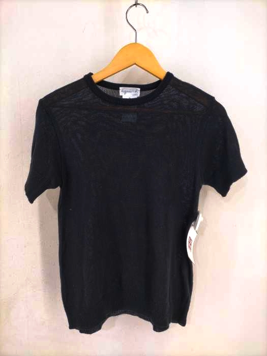 agnes b. PARIS(アニエスベー) フランス製半袖コットンニット レディース JPN：2