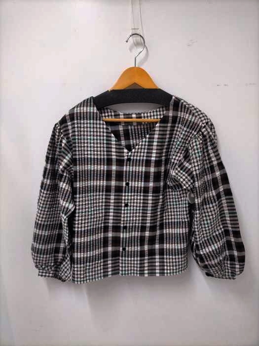 moussy(マウジー) CHECK PUFF SLEEVE BLOUSE レディース  FREE