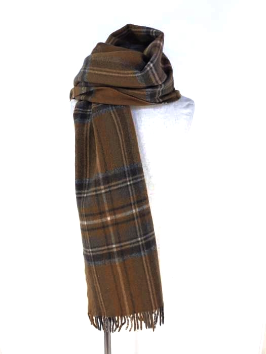 USED古着(ユーズドフルギ) scots regal スコットランド製 チェック柄 ウールマフラー メンズ 表記無