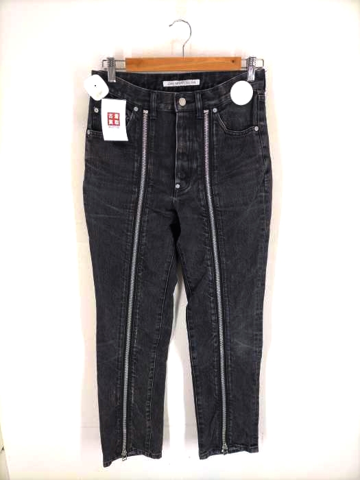 JOHN LAWRENCE SULLIVAN(ジョンローレンスサリバン) BLEACHED DENIM ZIPPED PANTS Black メンズ  44