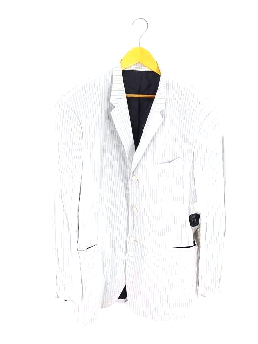 Yohji Yamamoto POUR HOMME(ヨウジヤマモトプールオム) ストライプ コットン 3Bテーラードジャケット メンズ JPN：M