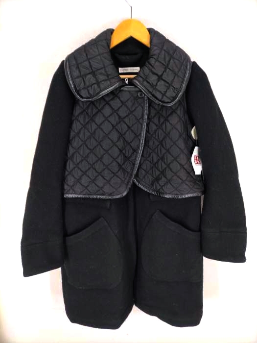 ツモリチサト TSUMORI CHISATO キルティングレイヤードデザインウールジップコート レディース JPN：1