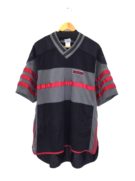 adidas ゲームシャツ フットボールシャツ 万国旗タグ Tシャツ ロゴ adidas - 【万国旗タグ】80s-90s adidas USA製 トレフォイルT 美