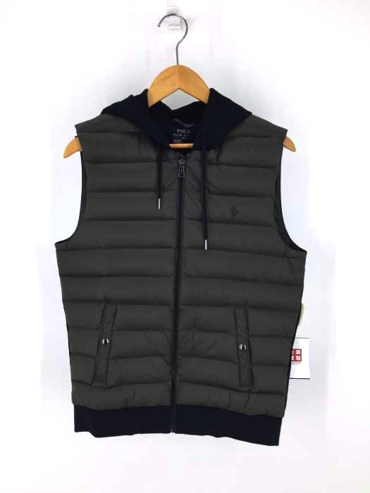 POLO RALPH LAUREN(ポロラルフローレン) スウェット切替 フード付き ダウンベスト メンズ JPN:S