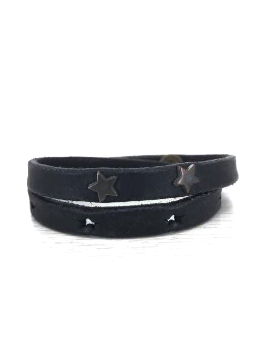 DIESEL(ディーゼル) A-FAROMANA スタッズレザーブレスレット メンズ 表記無