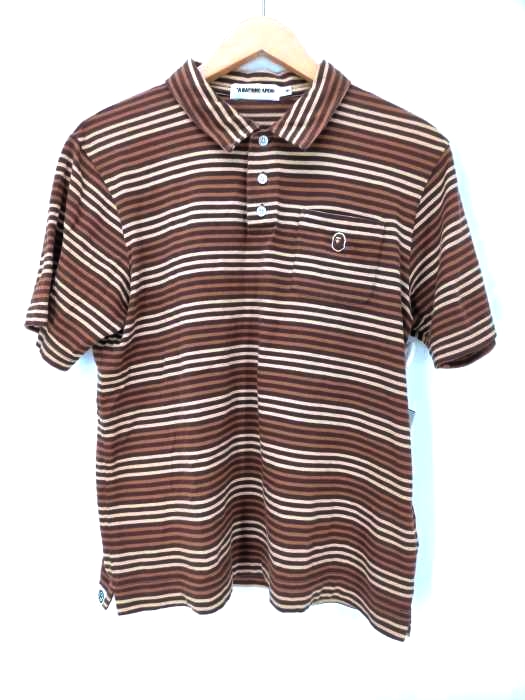 A BATHING APE classics(アベイシングエイプクラシックス) ボーダー S/S ポロ メンズ JPN:S