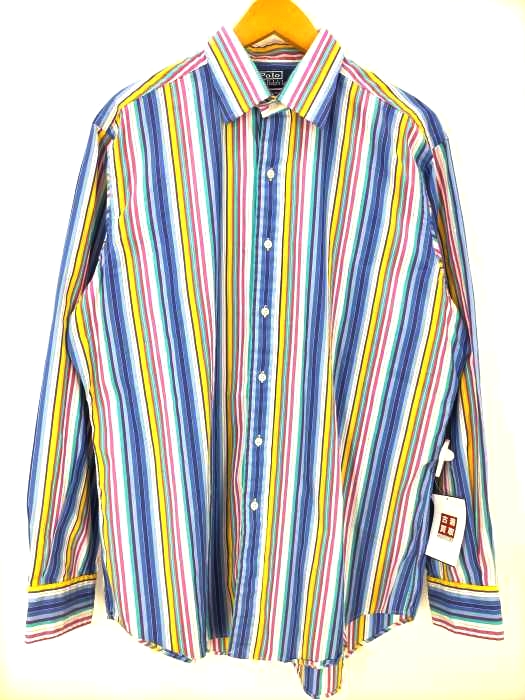 Polo by RALPH LAUREN(ポロバイラルフローレン) CURHAM CALSSIC FIT マルチストライプシャツ メンズ import:L