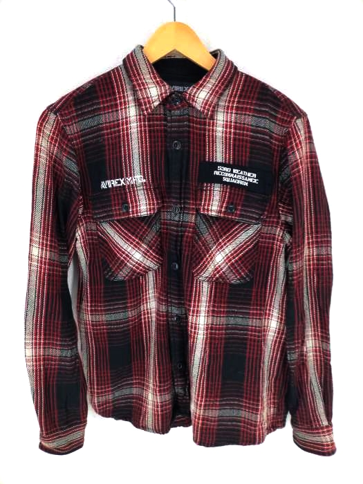 AVIREX(アヴィレックス) L/S CHECK SHIRT HURRICANE HUNTER メンズ JPN：M