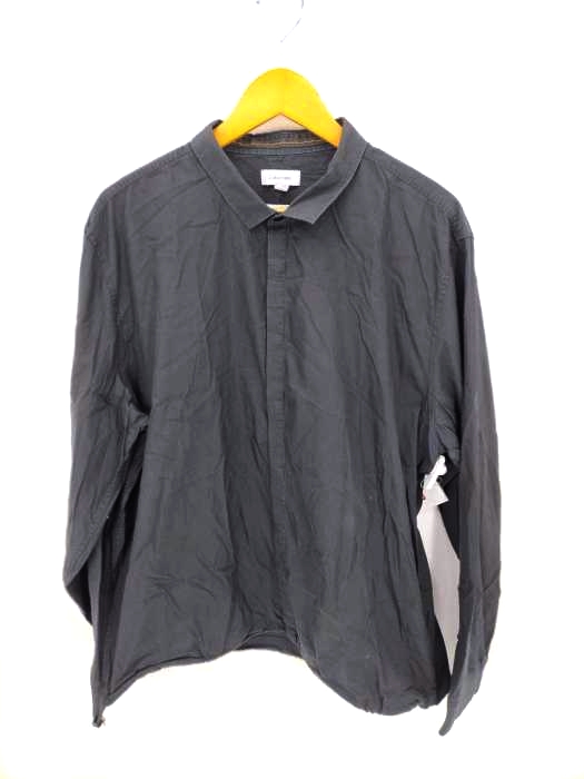 CALVIN KLEIN(カルバンクライン) skim fit 裾ドローコード リブ袖 長袖シャツ メンズ JPN：XXL
