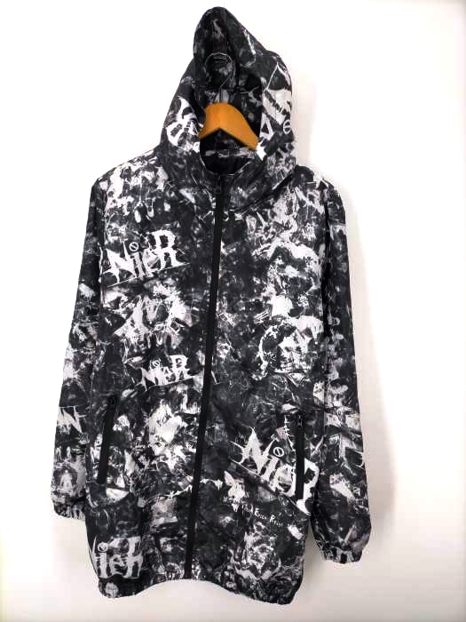 NieR CLOTHING(ニーア クロージング) ロゴ総柄ジップブルゾンパーカー メンズ FREE