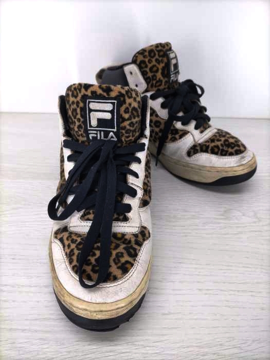 FILA(フィラ) レオパードボア MID スニーカー メンズ JPN：28