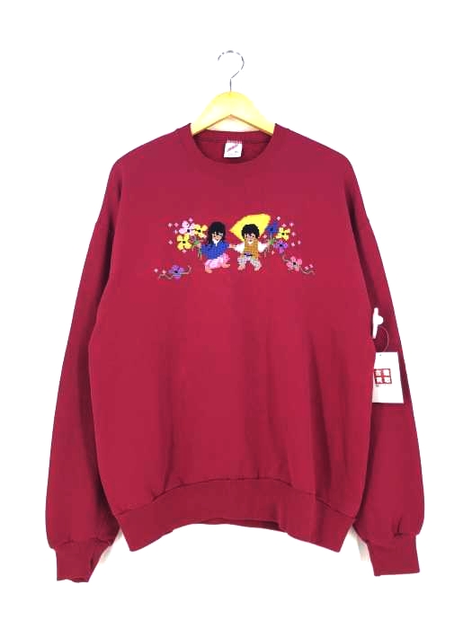 JERZEES(ジャージーズ) キャラクター刺繍クルーネックトレーナー メンズ JPN：XL