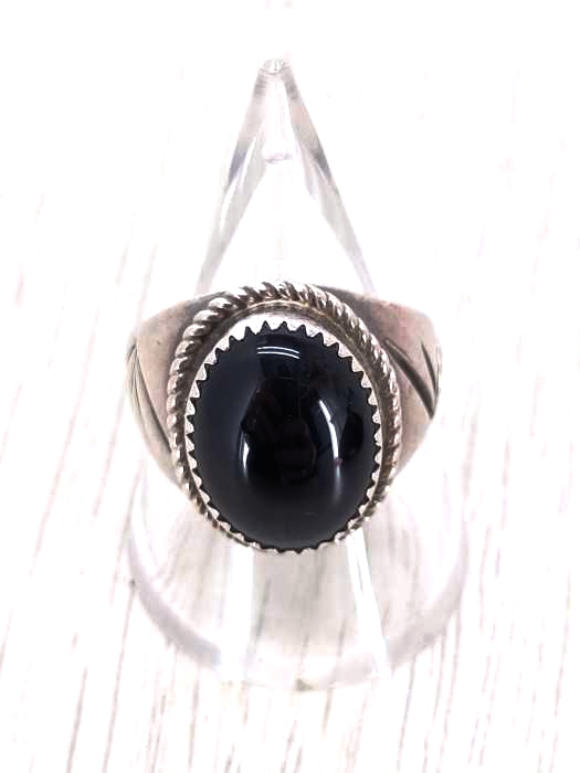 USED古着(ユーズドフルギ) STERLING ブラックオニキス リング メンズ  20号