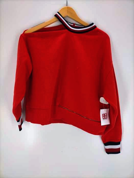 TOMMY HILFIGER(トミーヒルフィガー) gigi hadid アシンメトリー肩だしスウェット レディース JPN：M