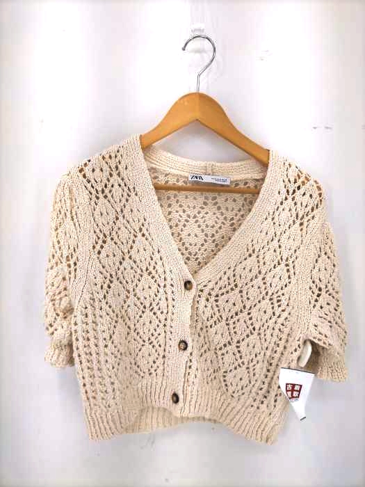 ZARA(ザラ) クロシェ ニットカーディガン レディース JPN：M