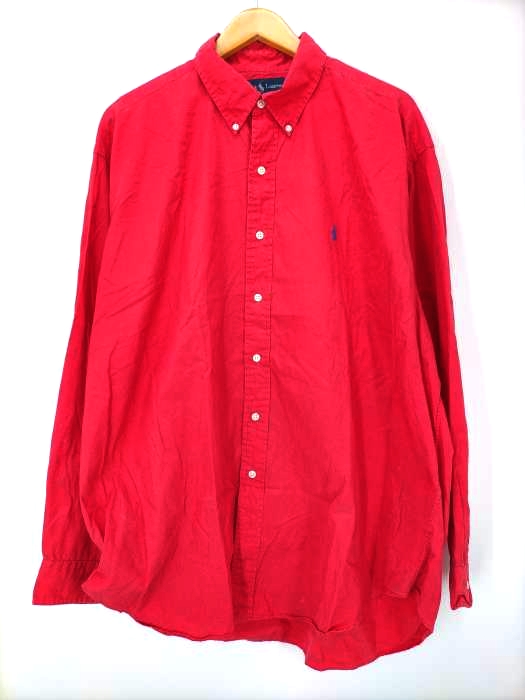 RALPH LAUREN(ラルフローレン) BLAKE TWO-PLY COTTON ポニー刺しゅう B.Dシャツ メンズ import：XL
