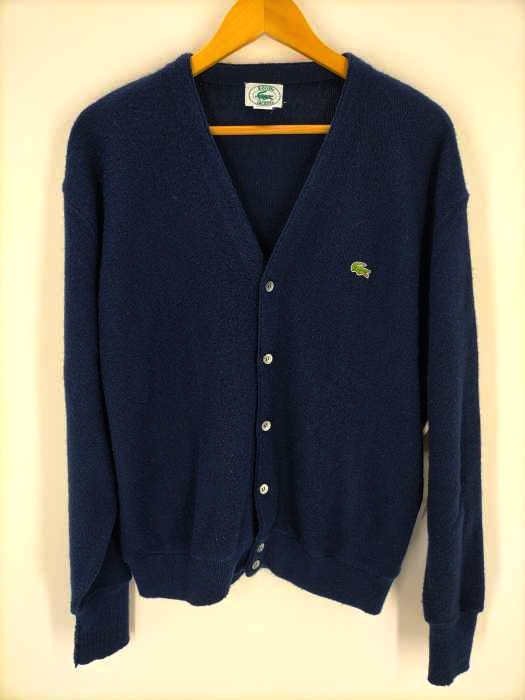 IZOD LACOSTE(アイゾッドラコステ) 80-90S USA製 刺繍アクリルカーディガン メンズ JPN：XL