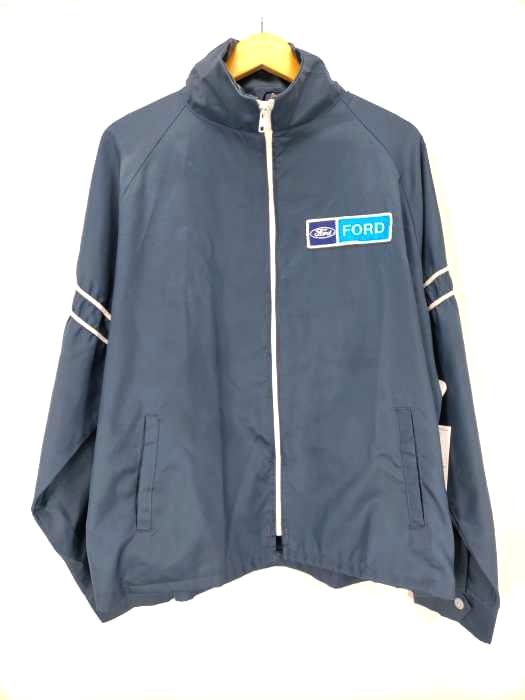 USED古着(ユーズドフルギ) HARIZON USA製 企業ロゴ ワッペン ジップアップナイロンジャケット メンズ import：XL