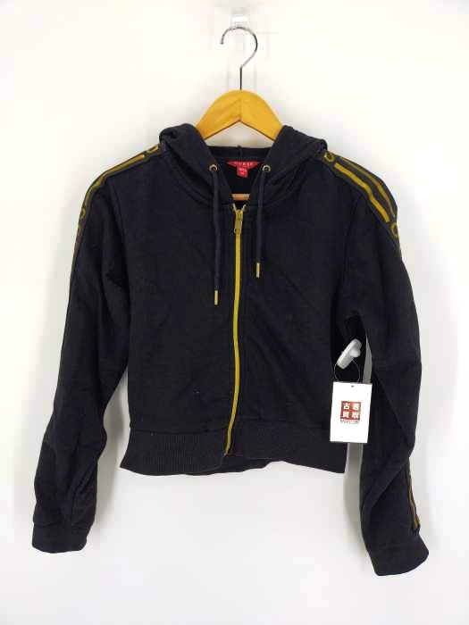 ゲス GUESS ロゴテープ クロップド ジップアップパーカー レディース JPN：M