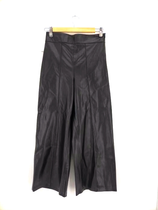 ザラ ZARA フェイクレザーワイドパンツ レディース JPN：S