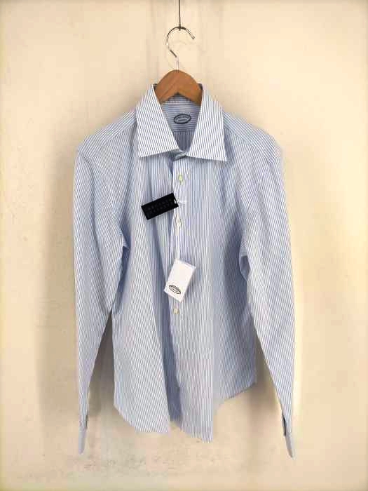 ユーズドフルギ USED古着 {{Vincenzo di Ruggiero CAMICERIA}}ストライプシャツ メンズ UK：42