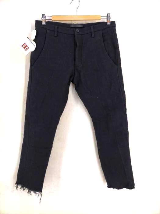 オブスキュ OBSCUR カットオフ加工ウールパンツ メンズ JPN：XS 