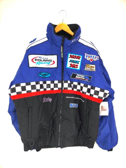 ユーズドフルギ USED古着 {{polaris}}USA製 パッチワーク レーシングジャケット メンズ JPN：XL