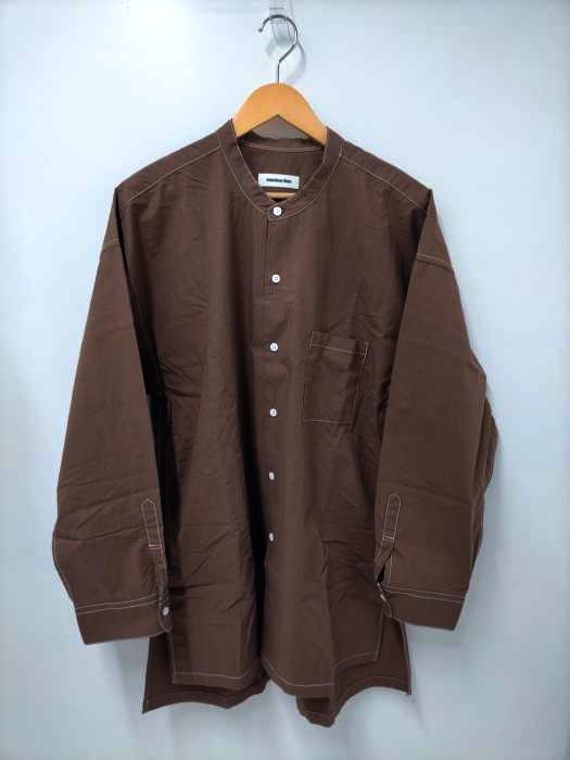 モンキータイム MONKEY TIME MINI CHECK BAND COLLAR LONG SHIRT メンズ JPN：L