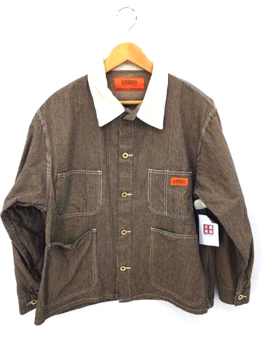 UNIVERSAL OVERALL(ユニバーサルオーバーオール) 別注 ストライプカバーオール メンズ JPN:S