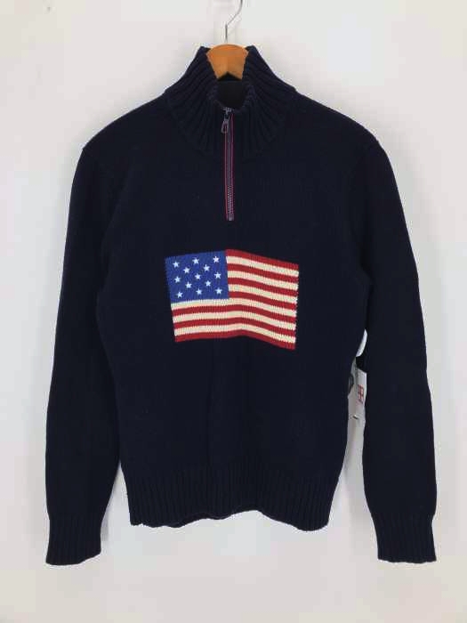 POLO RALPH LAUREN(ポロラルフローレン) 星条旗 ハーフジップニット メンズ import：S