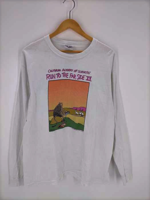 BAY SIDE(ベイサイド) USA製 コピーライト1982 For Works inc 両面プリントロングスリーブTシャツ メンズ JPN:L