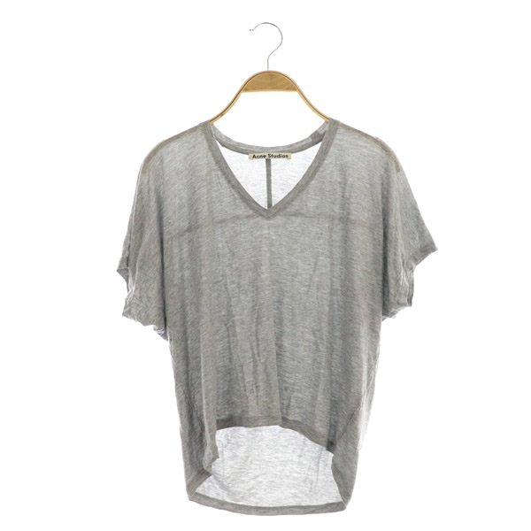 ACNE STUDIOS(アクネストゥディオズ) アクネ ストゥディオズ Acne Studios VネックTシャツ カットソー XS グレー /MY ■OS レディース レディース  XS