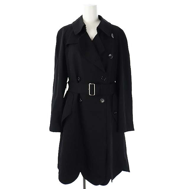 COMME des GARCONS COMME des GARCONS(コムデギャルソンコムデギャルソン) コムコム AD2008 トレンチコート ロング ベルト付き S 黒 ブラック /HK ■OS レディース S