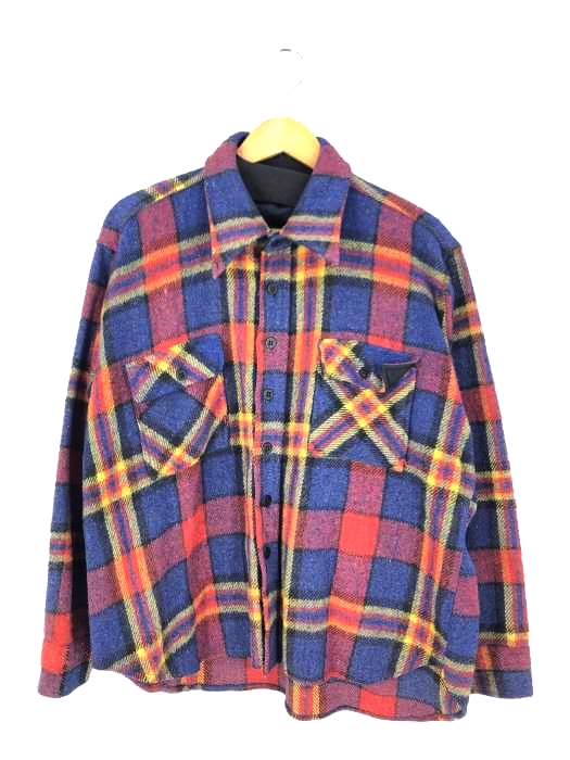 ユーズドフルギ USED古着 韓国製ネルシャツ メンズ 無