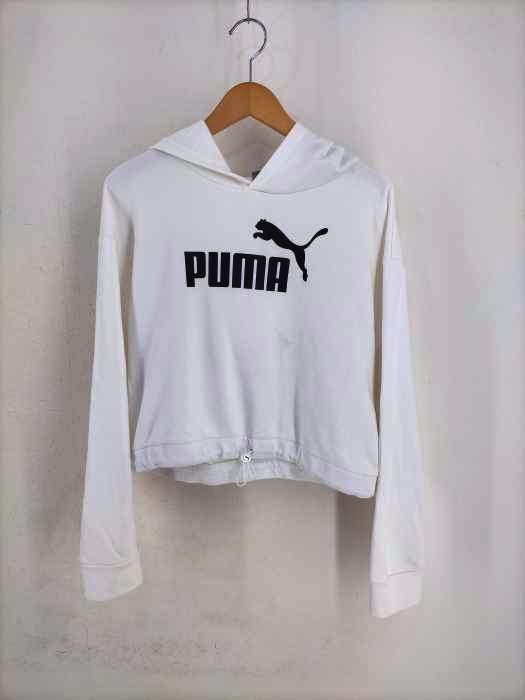 PUMA(プーマ) ショート丈 ロゴプリントスウェット レディース JPN：M
