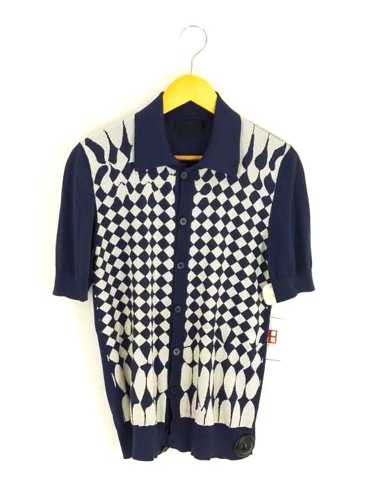 Alexander McQueen(アレキサンダーマックイーン) コットンシルク 半袖カーディガン メンズ JPN：46