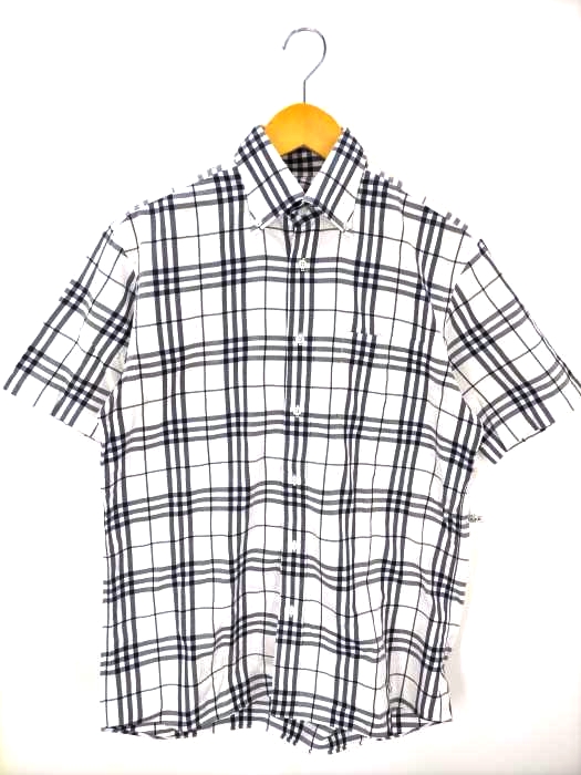 BURBERRY GOLF(バーバリーゴルフ) ボタンダウン チェック半袖シャツ メンズ import：M