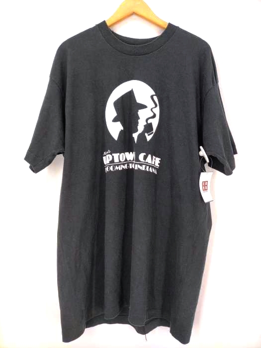 USED古着(ユーズドフルギ) FRUTS OF THE LOOM 90S USA製  UPTOWN CAFE プリントTシャツ シングルステッチ ビッグサイズ メンズ import：XXL