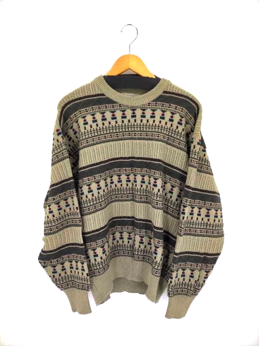 USED古着(ユーズドフルギ) {{MARLOWICK}} イタリア製 アルパカブレンド 総柄 ニット メンズ JPN：M
