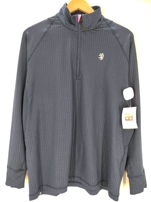 アドミラル Admiral 千鳥エンボス ストレッチ長袖ハイネックジップシャツ メンズ  LL