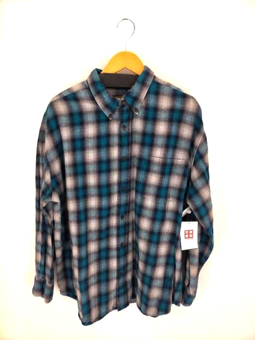 セントジョンズベイ ST.JOHNS BAY オンブレチェック柄 コットン ネルシャツ メンズ import：XXL