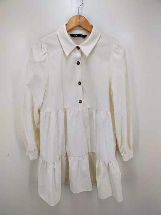 ザラ ZARA コーデュロイフリルワンピース レディース JPN：M