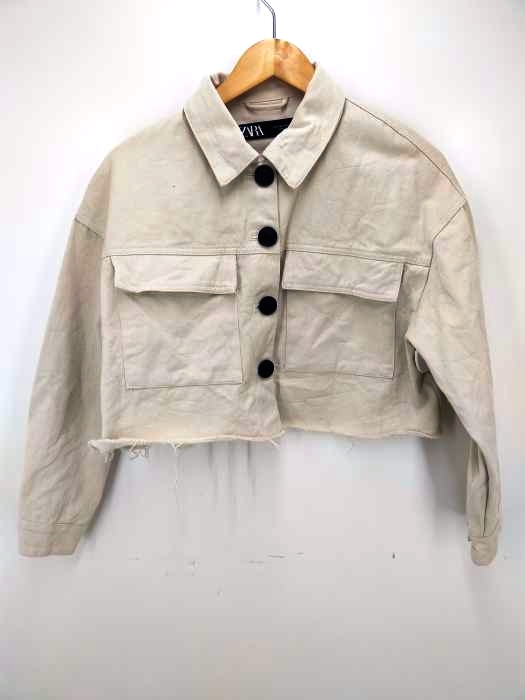 【新品タグ付】ASTRAET コットンショートジャケット ホワイト ¥25300 ZARA(ザラ) コットンショートジャケット レディース JPN：S