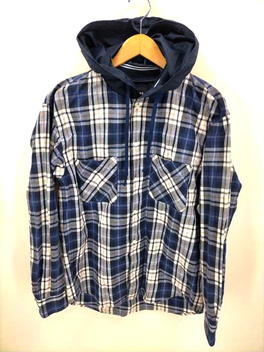 BEAMS(ビームス) ナイロンフード チェックシャツ メンズ JPN：M