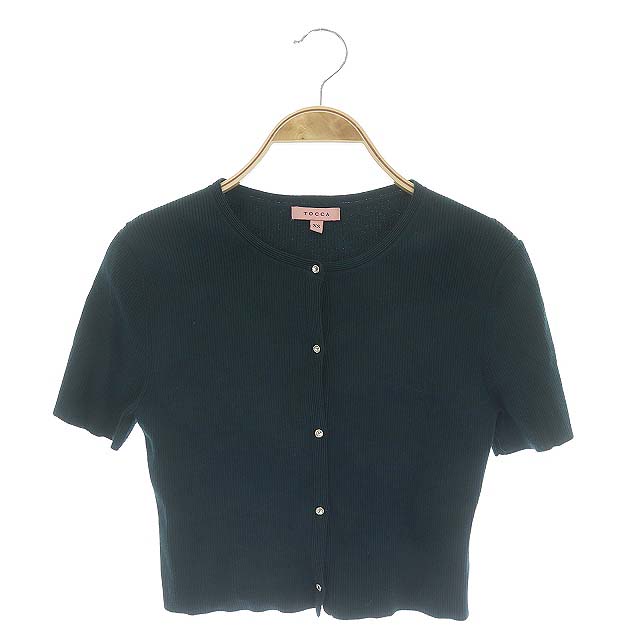 TOCCA(トッカ) カーディガン 半袖 ニット ショート XS 緑 グリーン /AO レディース  XS