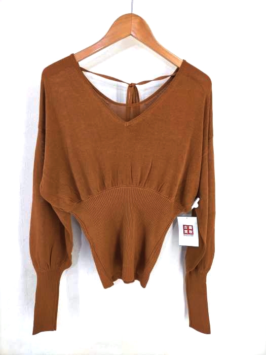 USED古着(ユーズドフルギ) Hey Life Store back ribbon knit レディース FREE